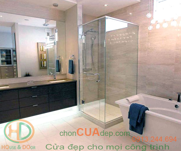 phòng tắm kính đẹp hiện đại cho nội thất